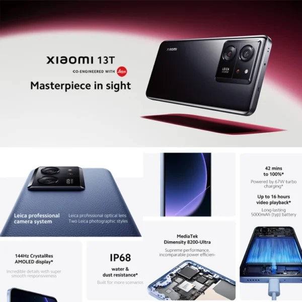 Original Xiaomi 13T Global, 12GB+256GB, 6.67 Inch 5G Mobile Phone - Image 4