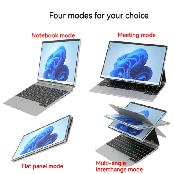 Wholesale Brand Office 14 Inch YOGA Touchscreen Windows 11 Intel Celeron N95 16GB RAM Touch Screen Portable 2 in 1 Tablet Laptop - Image 2
