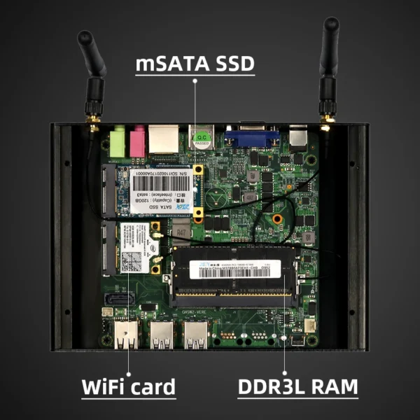 XCY Fanless Office Mini Pc Core I3 5005U 8xUSB Mini Linux Computers Portable Support OEM/ODM - Image 5