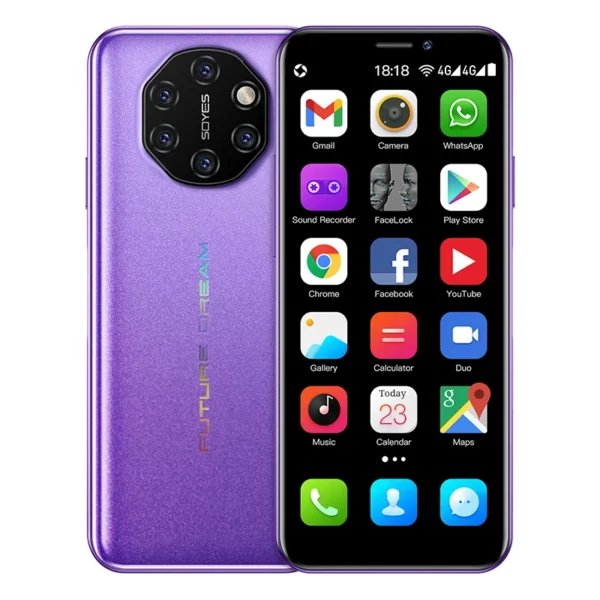 2022 New Arrival SOYES S10I Supper Mini Android 4G Smartphone Ultra Thin Student Mobile Phone with Face Fingerprint Recognition - Image 6