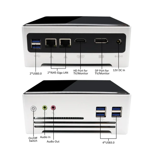Mini Factory Core I7 1065G7 Turbo 3.9G HD Graphics 940 Mini Pc Gaming Computer for Home Office - Image 3