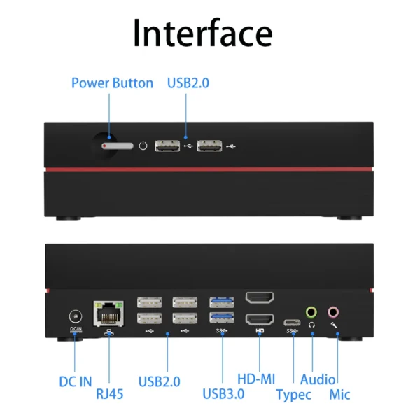 HelorPC Gaming Mini PC Computer Intel I7 13620H I9 12900HK Nv-idia GTX 1060 RAM DDR4 3165 WIFI BT4.0 Gamer Game Computadoras - Image 5