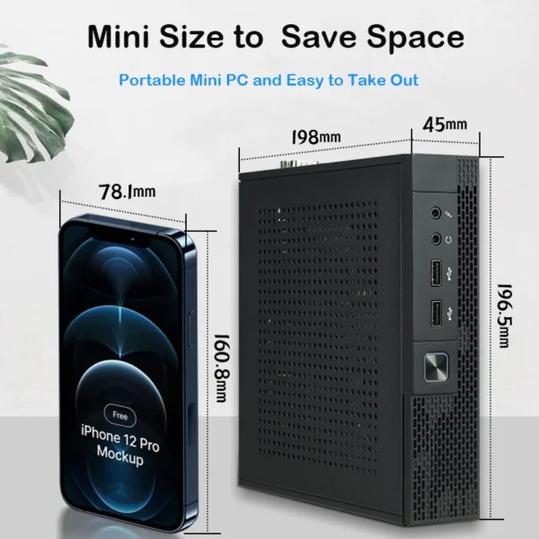New Business Desktop Computer with Windows 10 Core I5 4GB RAM 128GB Mini PC for Office Use with US & AU Plugs