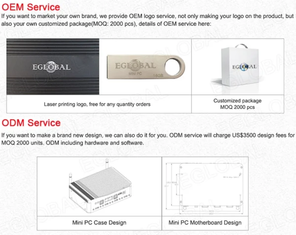 Mini Factory Core I7 1065G7 Turbo 3.9G HD Graphics 940 Mini Pc Gaming Computer for Home Office - Image 5