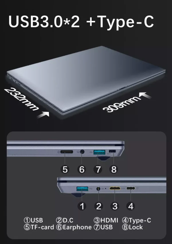 Laptop Computer B14A1 Magnetic Camera Metal case ultra HD Led Screen Pc 8GB Rom 1TB SSD Core I7 I5 10210U J4125 Cheap Laptop - Image 5