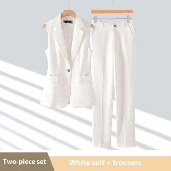 High-end Slim-fit Temperament Professional Vest Two-piece Set - Image 9
