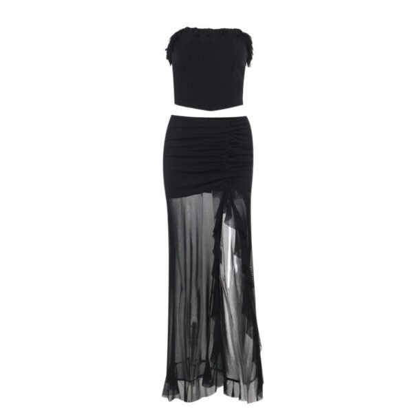 Tube Top Mid-length Dress Set Women - Image 5