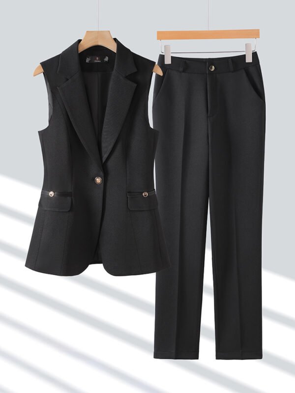 High-end Slim-fit Temperament Professional Vest Two-piece Set - Image 6