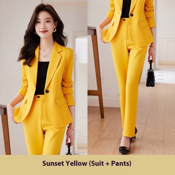 Red Blazer Women's Fall Winter Fashion Temperament Goddess Style Suit Suit - Image 7