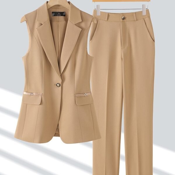 High-end Slim-fit Temperament Professional Vest Two-piece Set