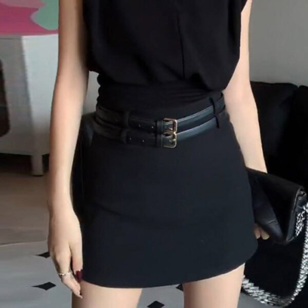 Goddess Temperament Sleeveless V-neck Shirt Skirt Two-piece Suit - Image 5
