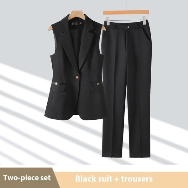 High-end Slim-fit Temperament Professional Vest Two-piece Set - Image 10