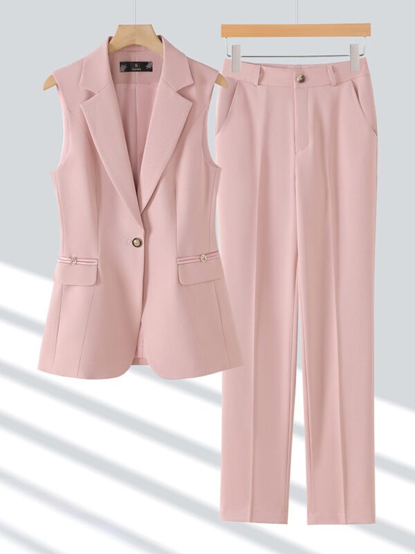High-end Slim-fit Temperament Professional Vest Two-piece Set - Image 3