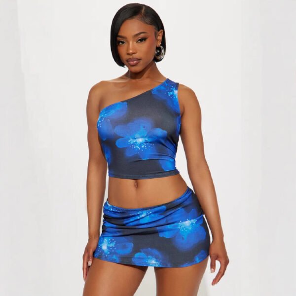 Printed Short Skirt Two-piece Set - Image 2