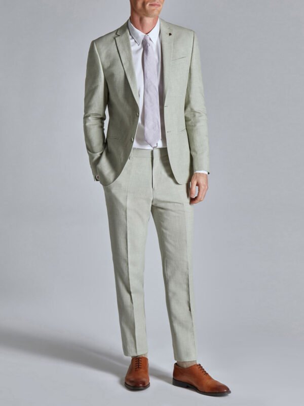 Men's Classic Solid Color Blazer And Pants Set - Image 2