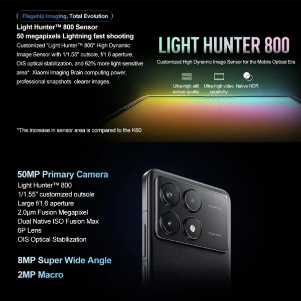 New Arrivals Xiaomi Redmi K70 12GB+256GB 6.67 Inch HyperOS Qualcomm  Xiaomi Redmi K70 Mobile Phones - Image 2
