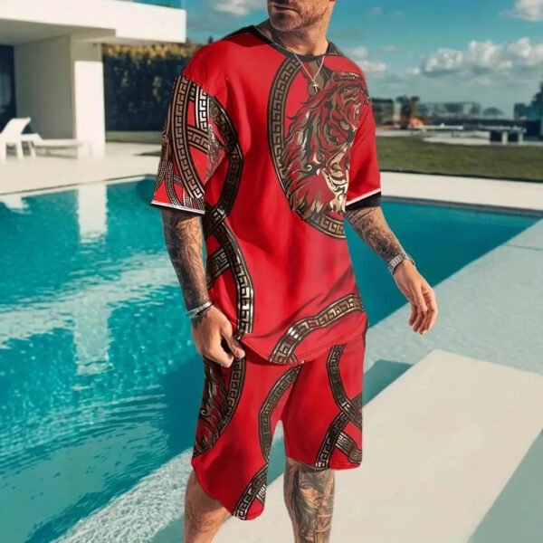 3d Printing Fashion Men's Casual Loose Outfit - Image 2