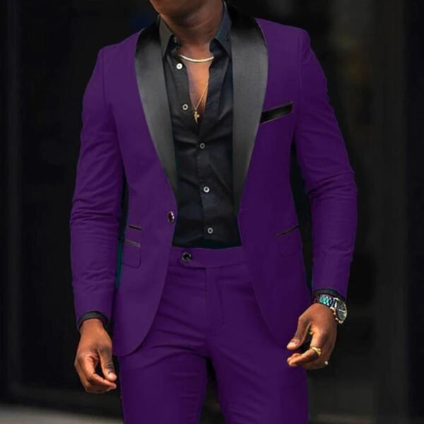 Men's Business Casual Suit Coat Trouser Suit - Image 6