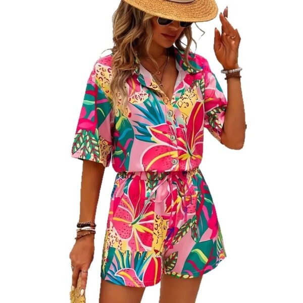 Hawaiian Style Short Sleeve Shirt Shorts Suit - Image 5