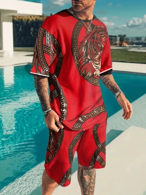 3d Printing Fashion Men's Casual Loose Outfit - Image 6