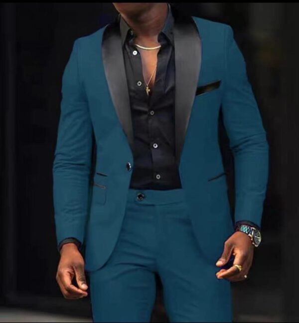 Men's Business Casual Suit Coat Trouser Suit - Image 9