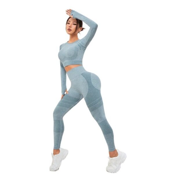 Seamless Workout Clothes Outdoor Sports Suit - Image 5