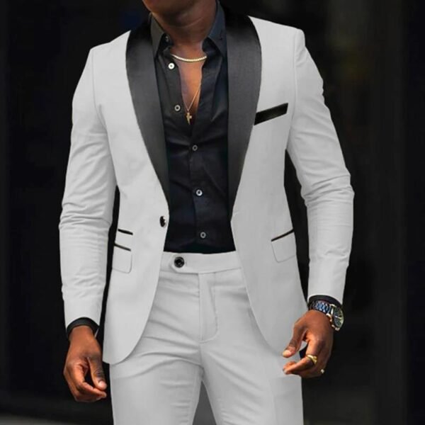 Men's Business Casual Suit Coat Trouser Suit - Image 8