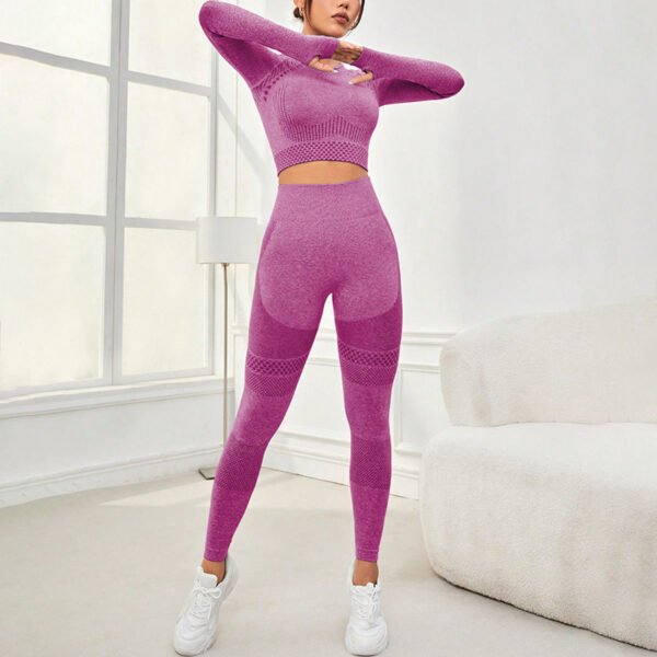Seamless Workout Clothes Outdoor Sports Suit - Image 8