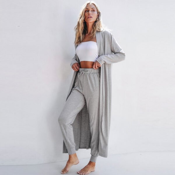 Autumn New Solid Color Long Sleeve Casual Suit Women's Simple All-matching - Image 3