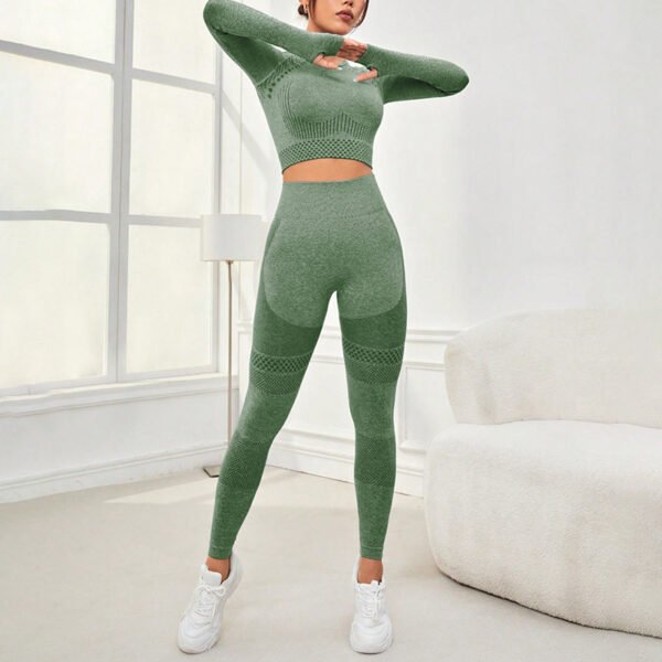 Seamless Workout Clothes Outdoor Sports Suit - Image 7