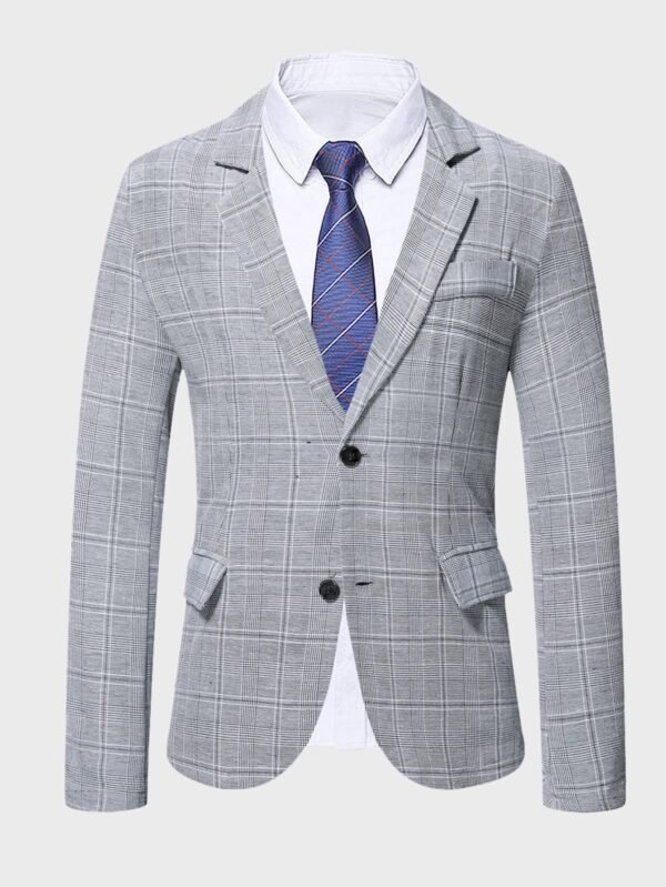 Men's Classic Check Blazer And Pants Set - Image 3