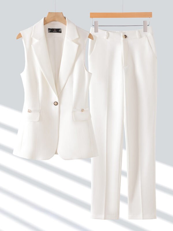 High-end Slim-fit Temperament Professional Vest Two-piece Set - Image 4
