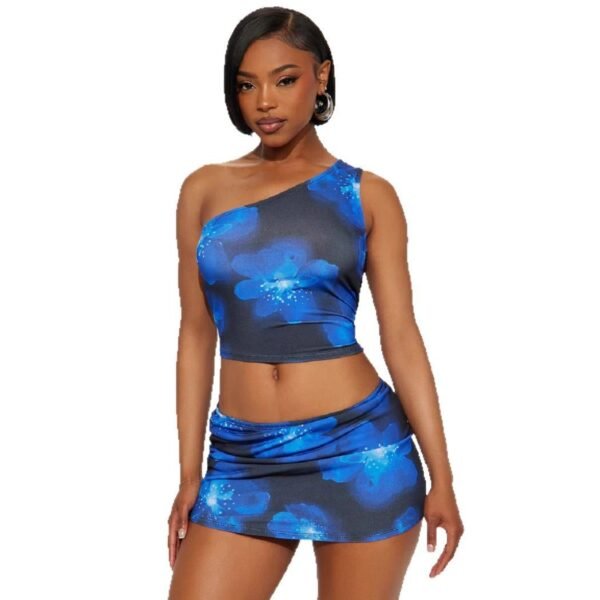 Printed Short Skirt Two-piece Set - Image 5