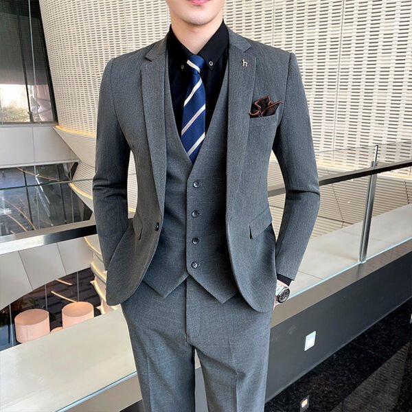 Slim Fit British Style Casual Small Suit Male Business Formal Wear - Image 4