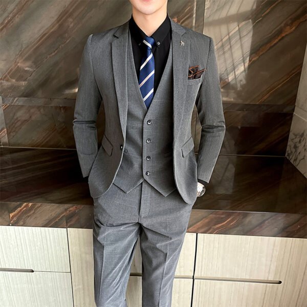 Slim Fit British Style Casual Small Suit Male Business Formal Wear - Image 5