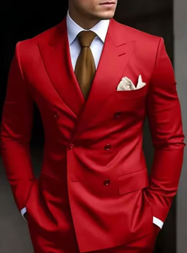 Men's Two-piece Suit Korean Style Slim Fit Business Best Man Casual Suit - Image 3