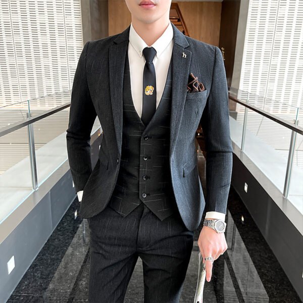 Slim Fit British Style Casual Small Suit Male Business Formal Wear - Image 3
