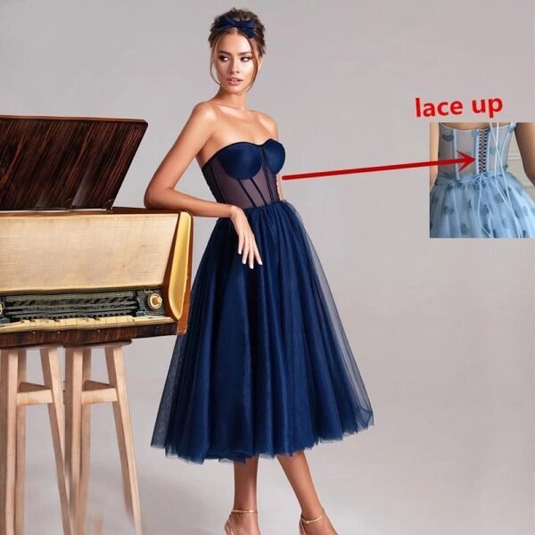 Formal Dress Dresses Women Long Evening Bandage Red Shirt - Image 2
