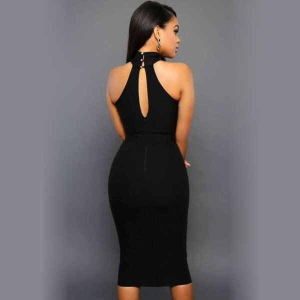 Sling Dress Formal Dress Ladies Prom Dinner Black Strapless - Image 3